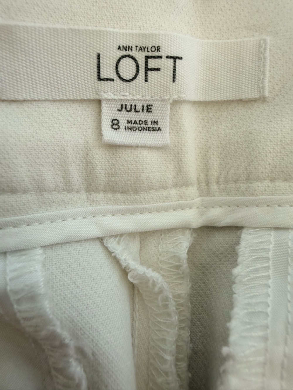 Ann Taylor Loft Rivera Pant “Julie Fit” White size 8 - Picture 13 of 16